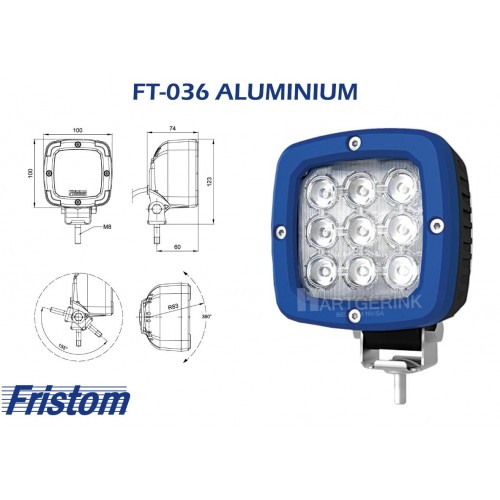 Werklamp LED FRISTOM FT-036 ALU 2800